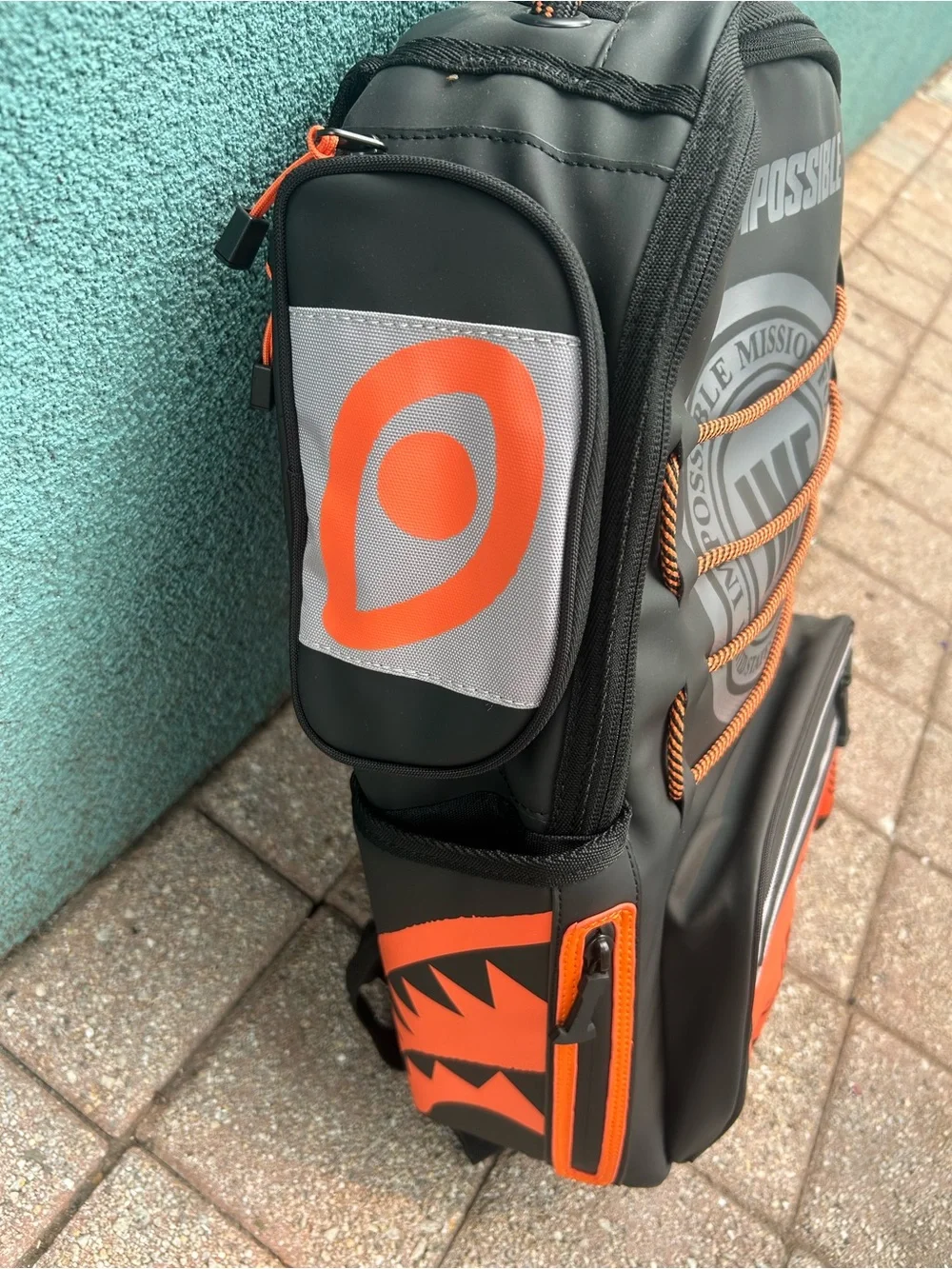 Sprayground Black and Orange 'Mission: Impossible' Certified Backpack